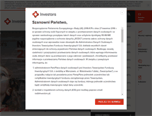 Tablet Screenshot of investors.pl